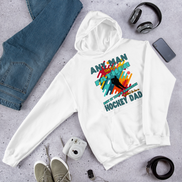 Any Man Hockey Dad - Hoodie - Image 2