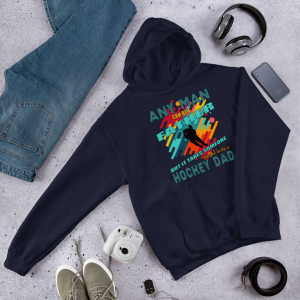 Any Man Hockey Dad - Hoodie - Image 3