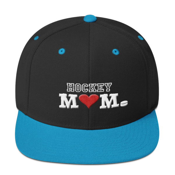 Hokcey Mom Heart - Snapback Hat - Image 2