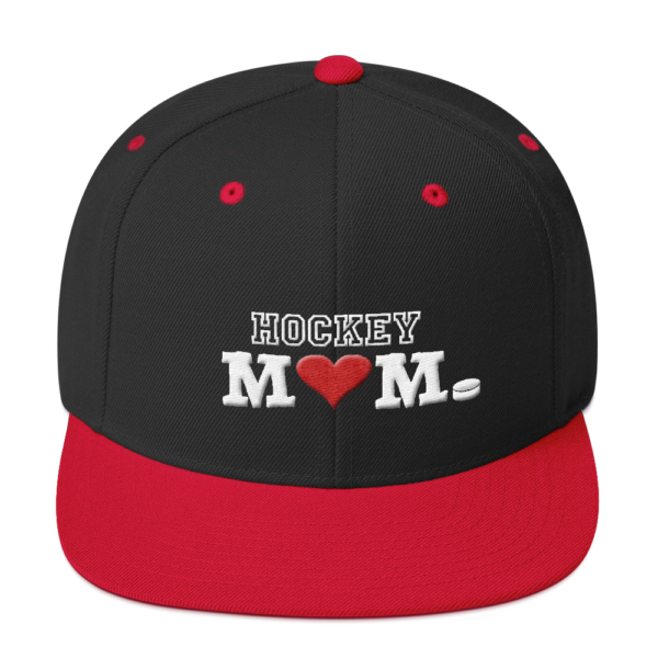 Hokcey Mom Heart - Snapback Hat - Image 4