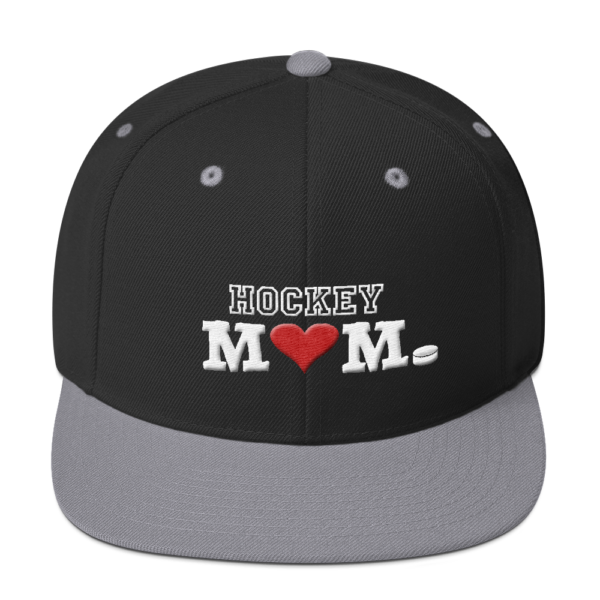 Hokcey Mom Heart - Snapback Hat - Image 5