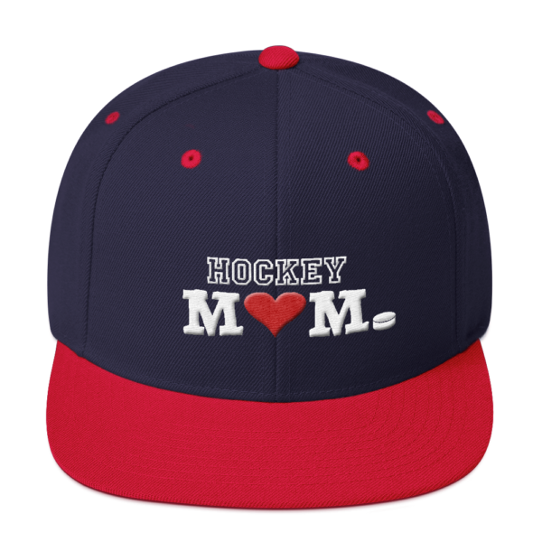 Hokcey Mom Heart - Snapback Hat - Image 7