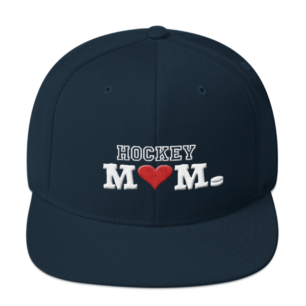 Hokcey Mom Heart - Snapback Hat - Image 6