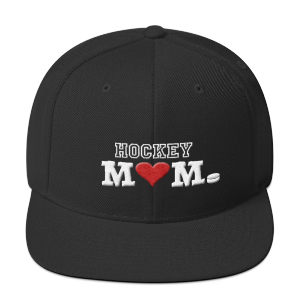 Hokcey Mom Heart - Snapback Hat