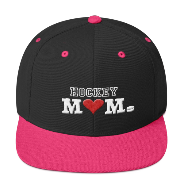 Hokcey Mom Heart - Snapback Hat - Image 3