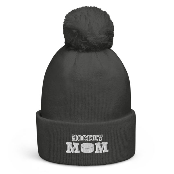 Hockey Mom Puck - Pom Pom Beanie - Image 4