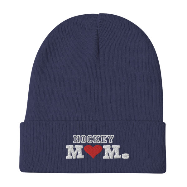 Hockey Mom Heart - Embroidered Beanie - Image 3