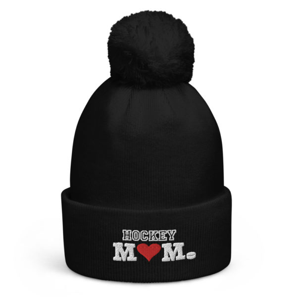 Hockey Mom Heart - Pom Pom Beanie