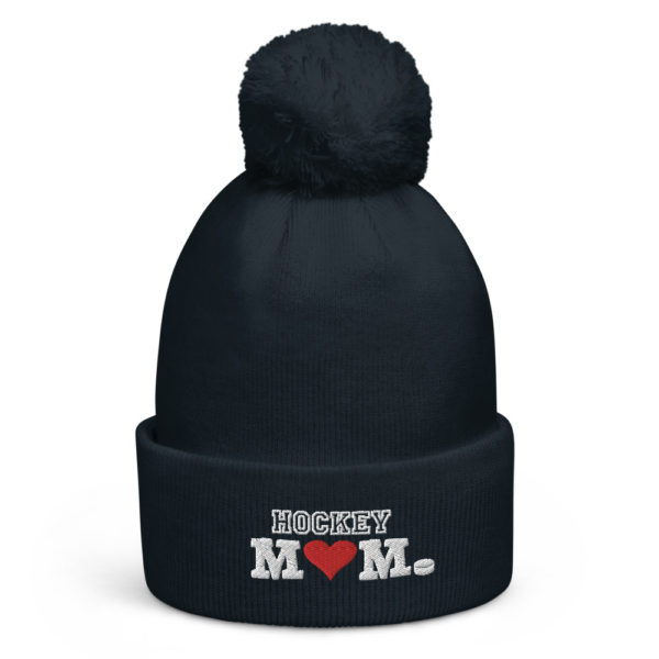 Hockey Mom Heart - Pom Pom Beanie - Image 3