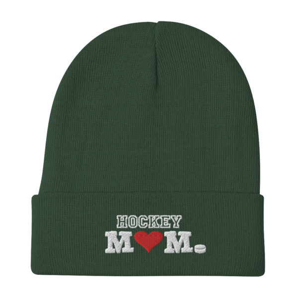 Hockey Mom Heart - Embroidered Beanie - Image 4