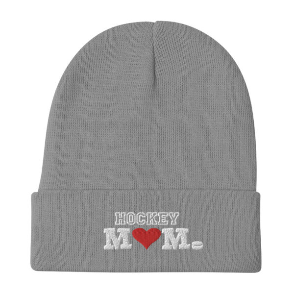 Hockey Mom Heart - Embroidered Beanie - Image 5