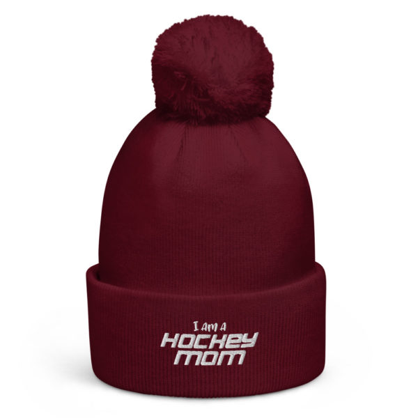 I am a Hockey Mom - Pom Pom Beanie - Image 2