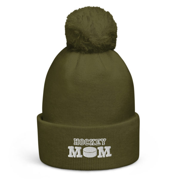 Hockey Mom Puck - Pom Pom Beanie - Image 5