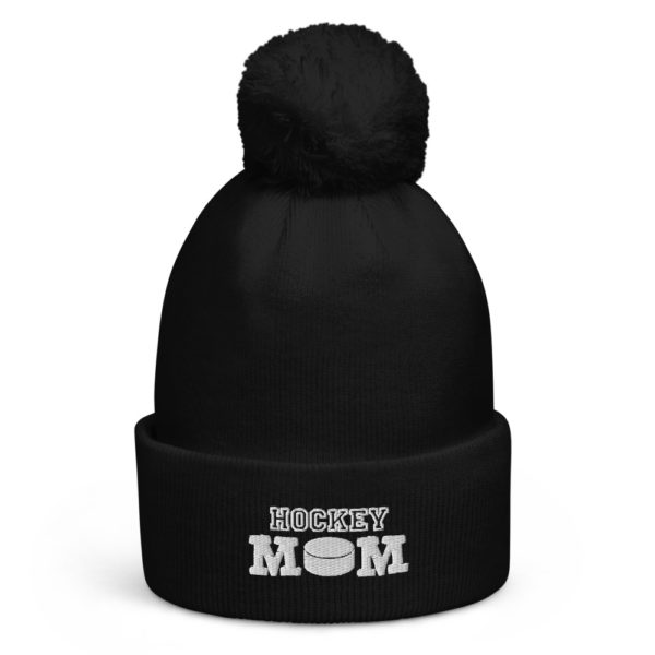 Hockey Mom Puck - Pom Pom Beanie