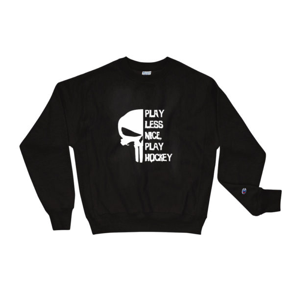 Play Less Nice Play Hockey Champion Sweatshirt - Image 2