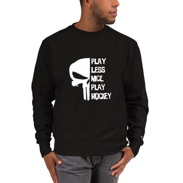 Play Less Nice Play Hockey Champion Sweatshirt - Image 4