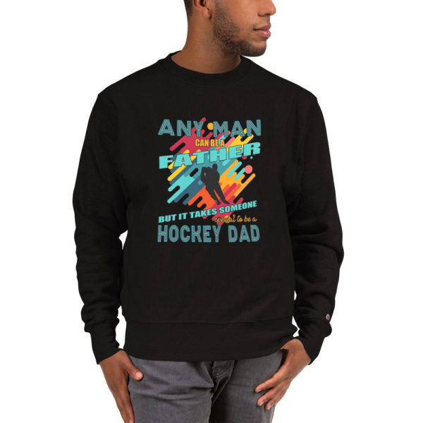 Any Man Hockey Dad Champion Sweatshirt - Image 4