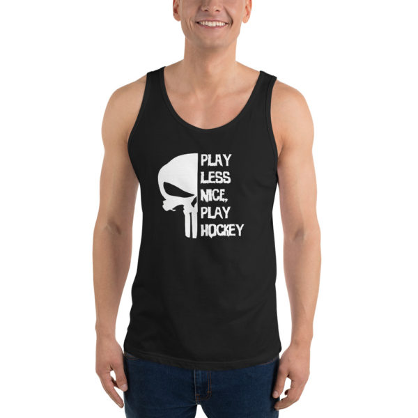 Play Less Nice Play Hockey Unisex Tank Top - Image 2