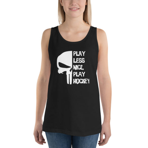 Play Less Nice Play Hockey Unisex Tank Top - Image 3