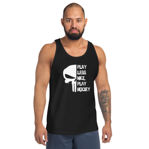 Play Less Nice Play Hockey Unisex Tank Top - Image 4