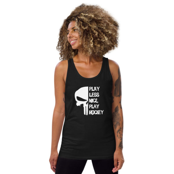 Play Less Nice Play Hockey Unisex Tank Top - Image 5