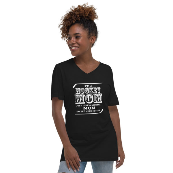 Hockey Mom Women's V-Neck T-Shirt - Image 3